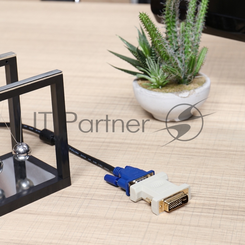 Переходник Rexant (17-6821) ПЕРЕХОДНИК шт.DVI - гн.VGA GOLD