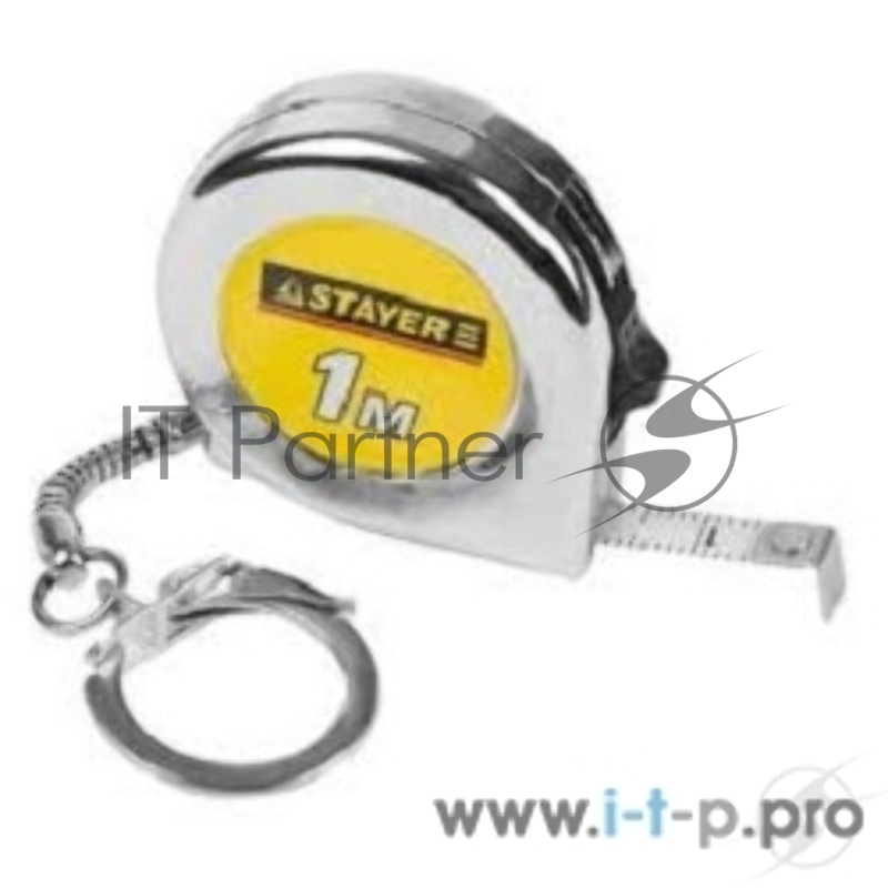 Рулетки, мерные ленты Рулетка-брелок STAYER MINI, цвет хромовый, 1мх6мм34140-1_z01
