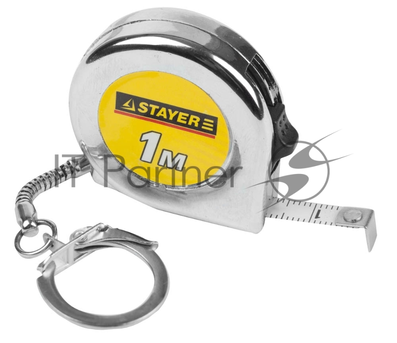 Рулетки, мерные ленты Рулетка-брелок STAYER MINI, цвет хромовый, 1мх6мм34140-1_z01