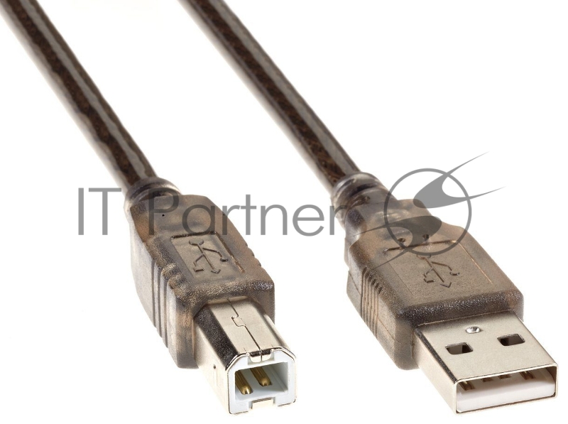 Кабель USB2.0 AM/BM 5m прозрачная изоляция Telecom (VUS6900T-5M)