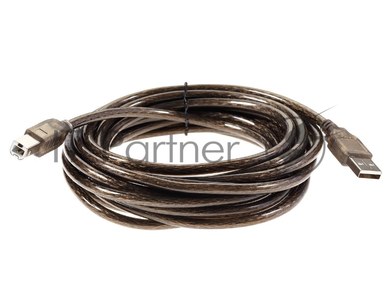 Кабель USB2.0 AM/BM 5m прозрачная изоляция Telecom (VUS6900T-5M)