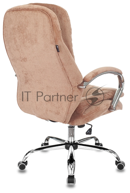 Кресло руководителя Бюрократ T-9950SL Fabric светло-коричневый Velvet 90 крестовина металл хром