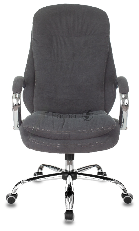 Кресло руководителя Бюрократ T-9950SL Fabric серый Alfa 44 крестовина металл хром
