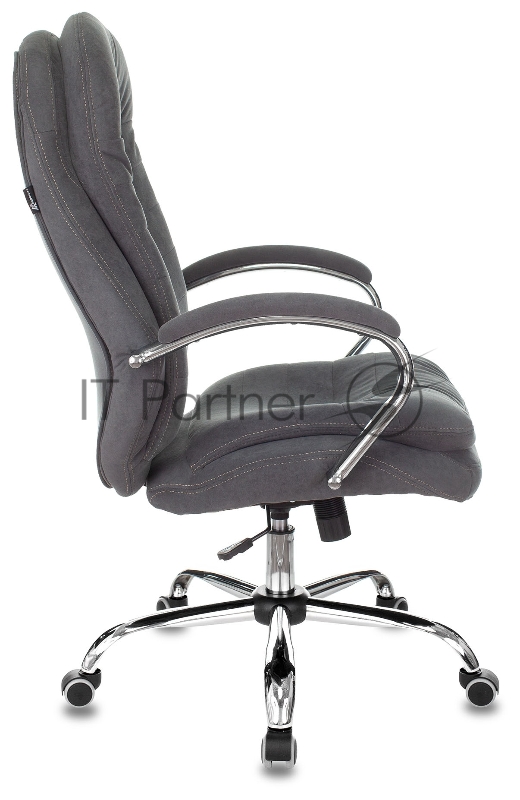 Кресло руководителя Бюрократ T-9950SL Fabric серый Alfa 44 крестовина металл хром