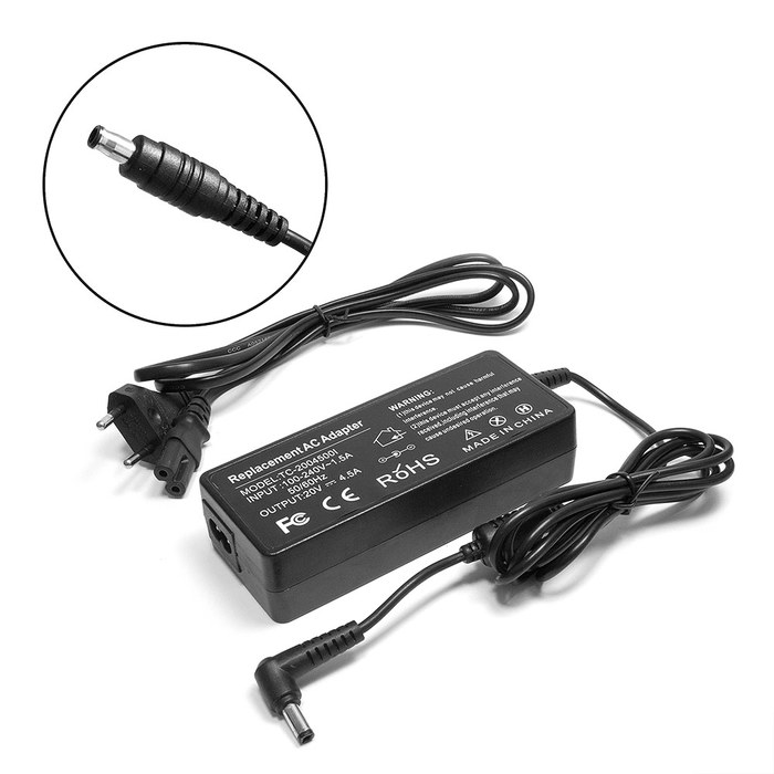 Блок питания для ноутбука Lenovo IdeaPad Y450, V470, Z570, G450, U350, B450 Series. 20V 4.5A (5.5x2.5 mm) 90W 36001646, ADP-65KH B