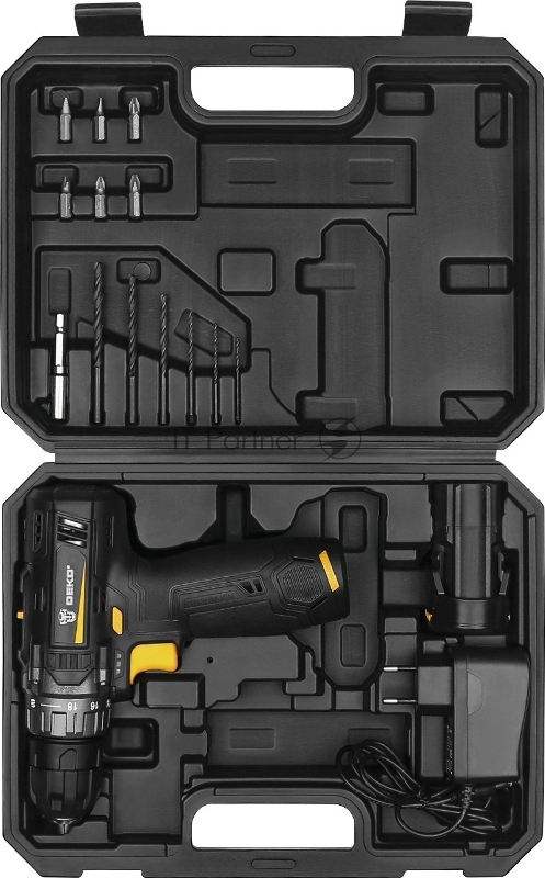 Дрель-шуруповерт Deko GCD12DU3 SET6 аккум. патрон:быстрозажимной (кейс в комплекте) (063-4007)