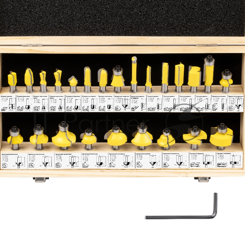 Набор фрез по дереву KOLNER KMC 8/24