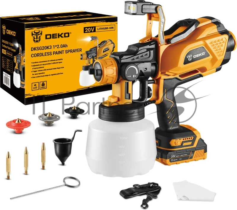 Краскопульт Deko DKSG20K3 140Вт бак:1200мл 590мл/мин