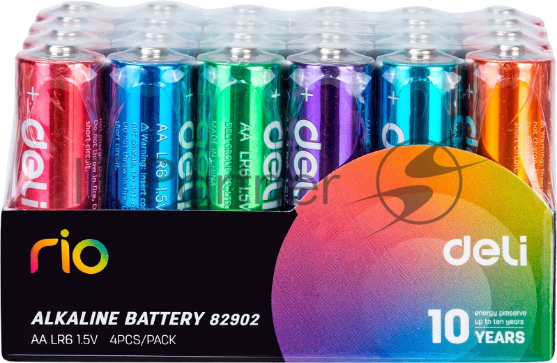Батарея Deli Rio AA (4шт) спайка