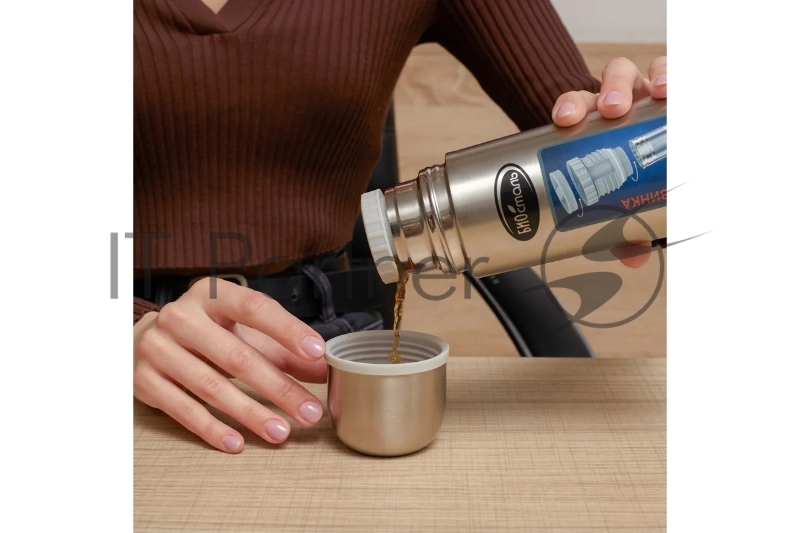 Термос Biostal NB-500BZ (0,5 литра), с ситечком и чехлом, стальной