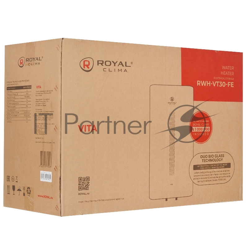 Водонагреватель ROYAL Clima RWH-VT30-FE электрический накопительного типа