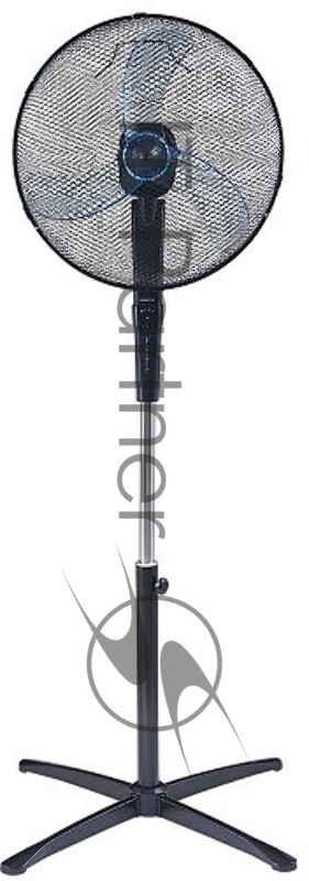 Вентилятор напольный Polaris PSF 5040 55Вт скоростей:3 ПДУ черный