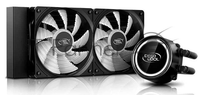 Система водяного охлаждения Deepcool GAMMAXX L240T Soc-AM4/1151/1200/2066/1700 4-pin 18-30dB Al+Cu 200W 1238gr LED Ret