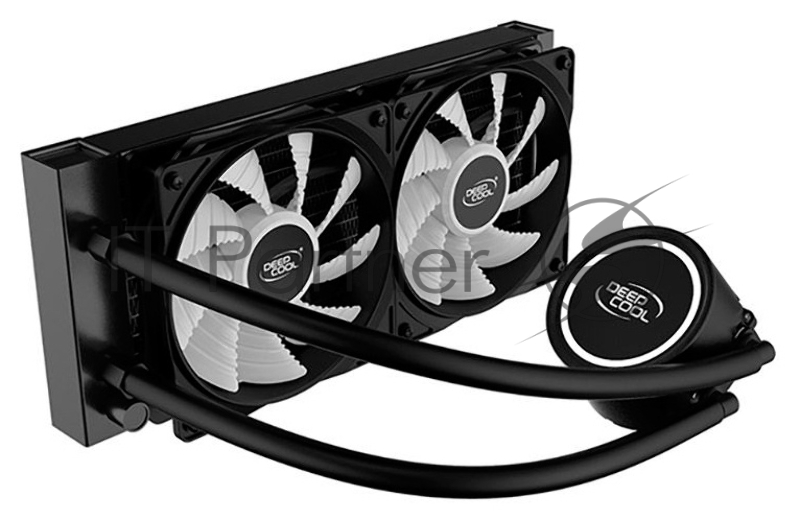 Система водяного охлаждения Deepcool GAMMAXX L240T Soc-AM4/1151/1200/2066/1700 4-pin 18-30dB Al+Cu 200W 1238gr LED Ret