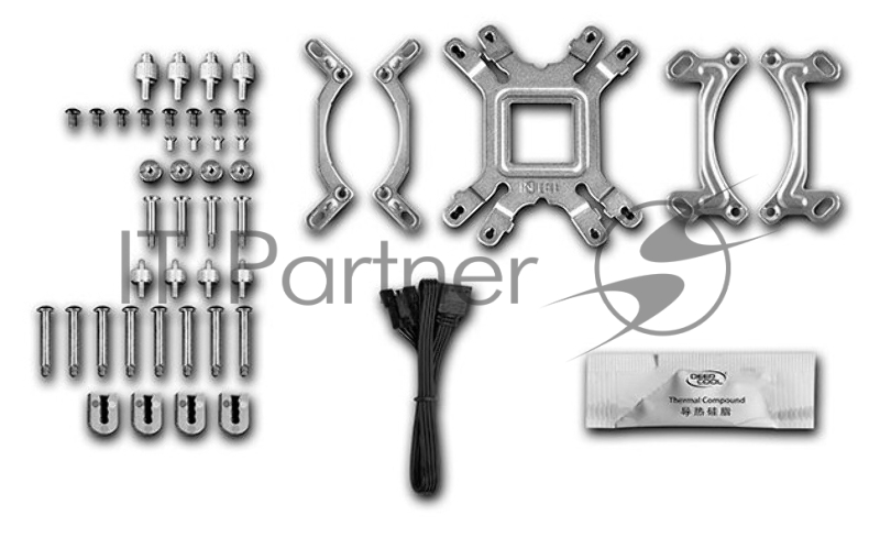 Система водяного охлаждения Deepcool GAMMAXX L240T Soc-AM4/1151/1200/2066/1700 4-pin 18-30dB Al+Cu 200W 1238gr LED Ret