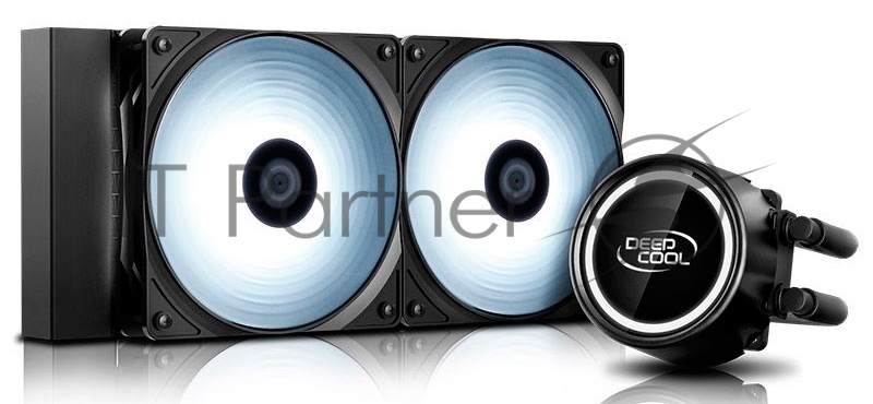 Система водяного охлаждения Deepcool GAMMAXX L240T Soc-AM4/1151/1200/2066/1700 4-pin 18-30dB Al+Cu 200W 1238gr LED Ret