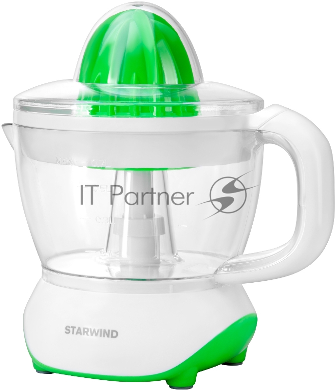 Соковыжималка цитрусовая Starwind SJ 1221 30Вт рез.сок.:0.7мл. зеленый/прозрачный