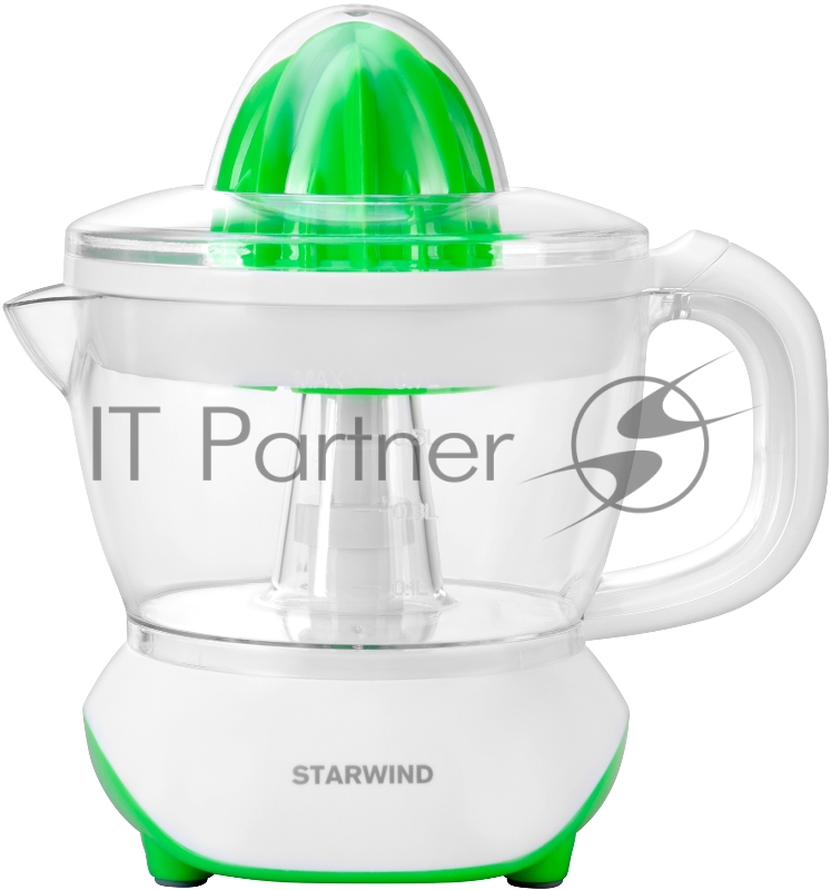 Соковыжималка цитрусовая Starwind SJ 1221 30Вт рез.сок.:0.7мл. зеленый/прозрачный