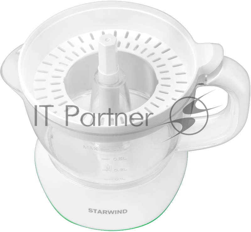 Соковыжималка цитрусовая Starwind SJ 1221 30Вт рез.сок.:0.7мл. зеленый/прозрачный