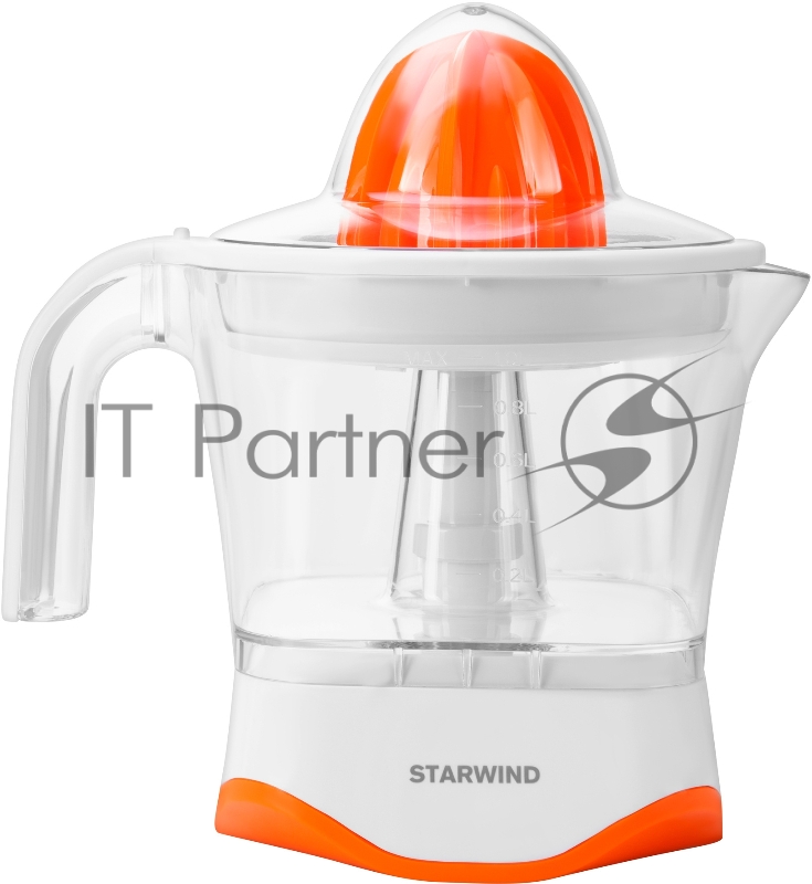 Соковыжималка цитрусовая Starwind SJ 1231 30Вт рез.сок.:1мл. оранжевый/прозрачный