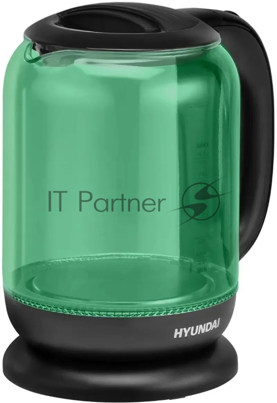 Чайник электрический Hyundai HYK-G2807 1.8л. 2200Вт бирюзовый/черный (корпус: стекло)