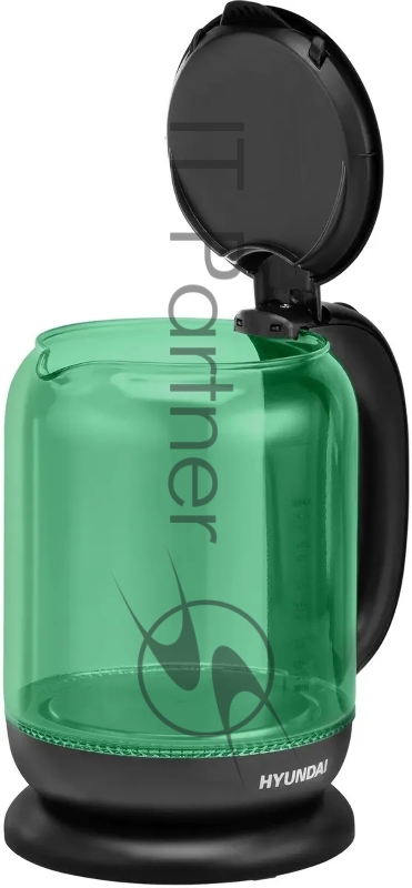 Чайник электрический Hyundai HYK-G2807 1.8л. 2200Вт бирюзовый/черный (корпус: стекло)