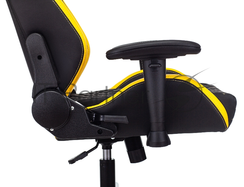 Кресло игровое Knight Neon черный/желтый соты эко.кожа с подголов. крестовина металл