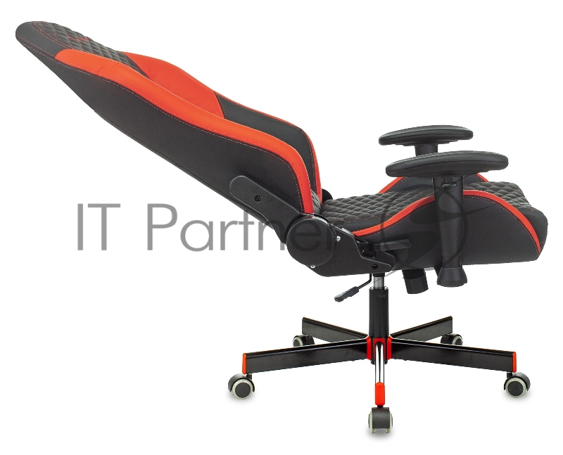 Кресло игровое Knight Neon черный/красный соты эко.кожа с подголов. крестовина металл