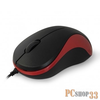Мышь CBR CM 114 Red USB, Мышь, оптика,офисн., 1200dpi, провод на скрутке, 75см