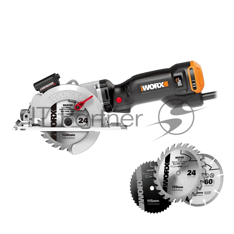 Дисковая пила WORX WX437, 800Вт, 120 мм, кейс