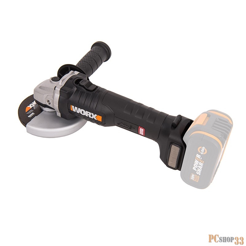 Угловая шлифмашина аккумуляторная WORX WX812.9, 125мм, 20В, бесщеточная без АКБ и ЗУ