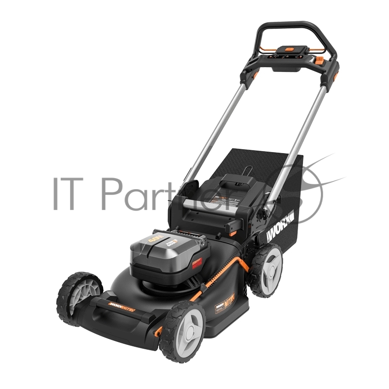 Газонокосилка аккумуляторная самоходная WORX 46 см, бесщеточная, 40В, 4Ач х2, ЗУ 2А х2, коробка
