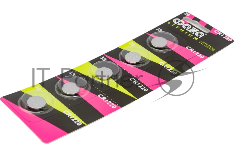 Элемент питания литиевый CR1220 3В BL-5 (блист.5шт) ФАZА 5027886