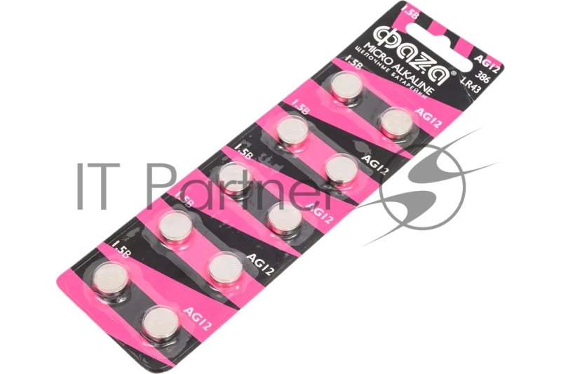 Элемент питания алкалиновый таблетка LR43/AG12 BL-10 (уп.10шт) ФАZА 5002791