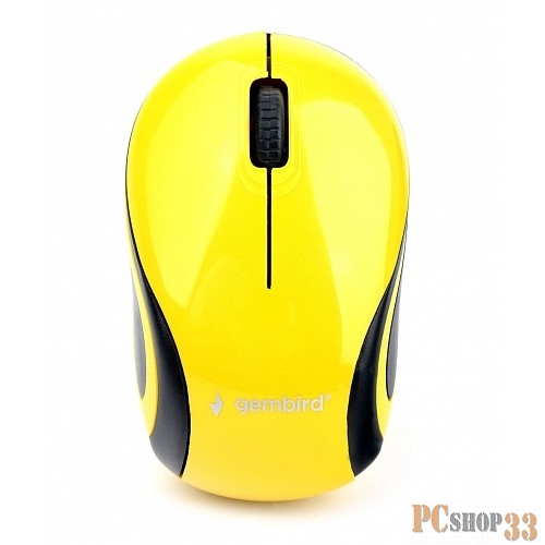 Мышь беспров. Gembird MUSW-615, 2.4ГГц, 1200 DPI, 3кн., желт