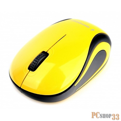 Мышь беспров. Gembird MUSW-615, 2.4ГГц, 1200 DPI, 3кн., желт