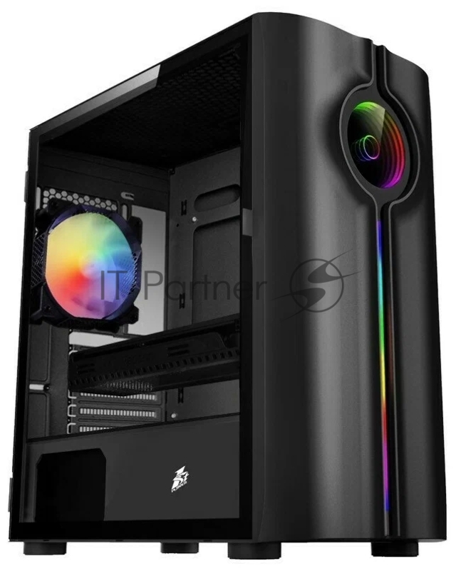 Корпус 1STPLAYER INFINITE SPACE IS3 Black / mATX, TG / 1x120mm RGB fan inc. / IS3-BK-1F2
