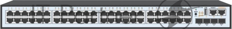 Управляемый коммутатор SNR уровня 2, 48 портов 10/100/1000Base-T, 4 порта 1/10G SFP+