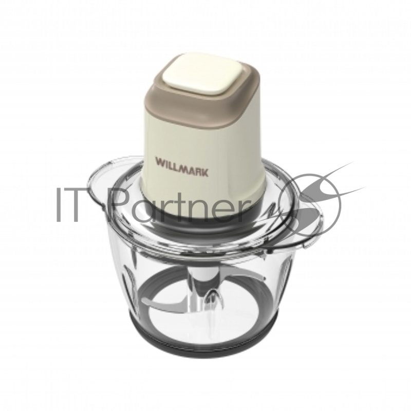 Измельчитель WILLMARK WMC-5288 (400Вт., стекл. чаша 1,2л., двойн. лезвия., рез. основание) (Кремовый