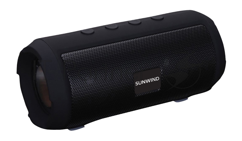 Колонка порт. SunWind SW-PS101 черный 10W 1.0 BT/USB 1200mAh