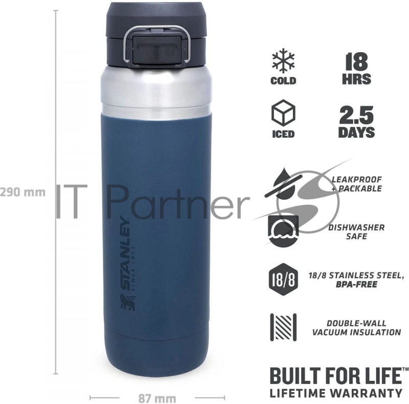 Термобутылка Stanley GO Quick Flip (1,06 литра), синяя