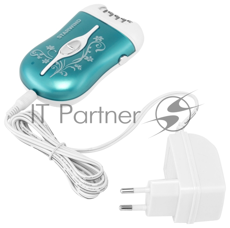 Эпилятор Starwind SEP 6031 скор.:2 насад.:2 от аккум. голубой