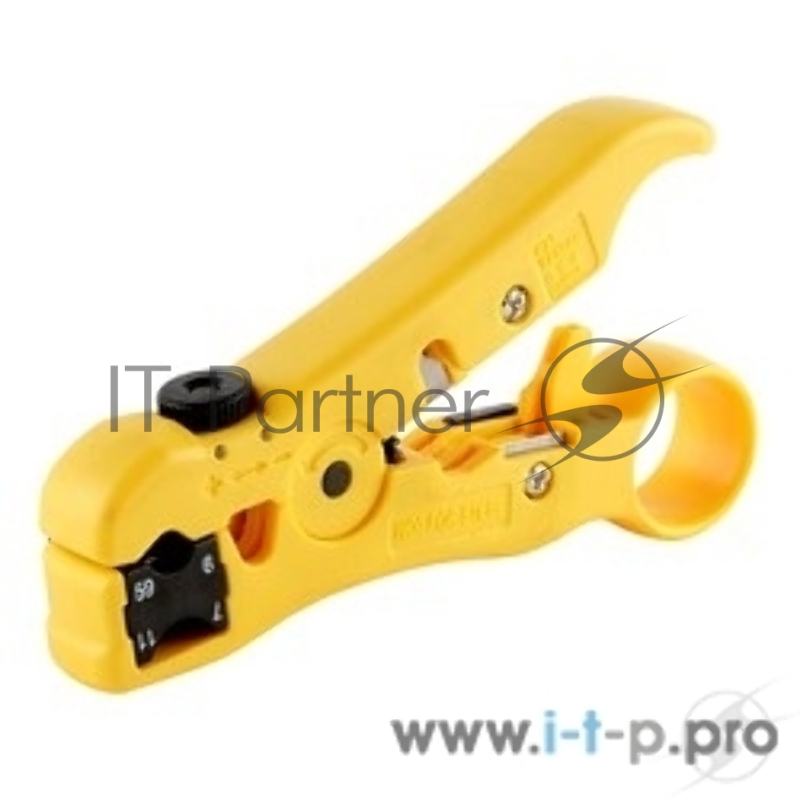 Монтажный инcтрумент Hyperline HT-352A Универсальный инструмент для зачистки витой пары (UTP/STP), круглого телефонного кабеля кат. 5, кабеля 18 и 24 AWG, плоского телефонного кабеля