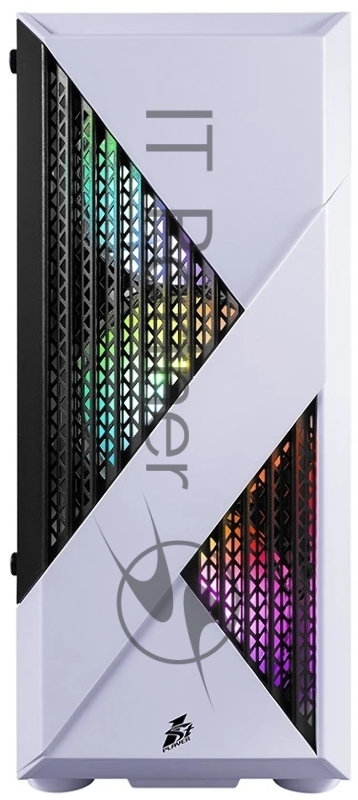 Корпус 1STPLAYER FIREROSE F3-A White / ATX, TG / 4x120mm LED fans inc. / F3-A-WH-4F1