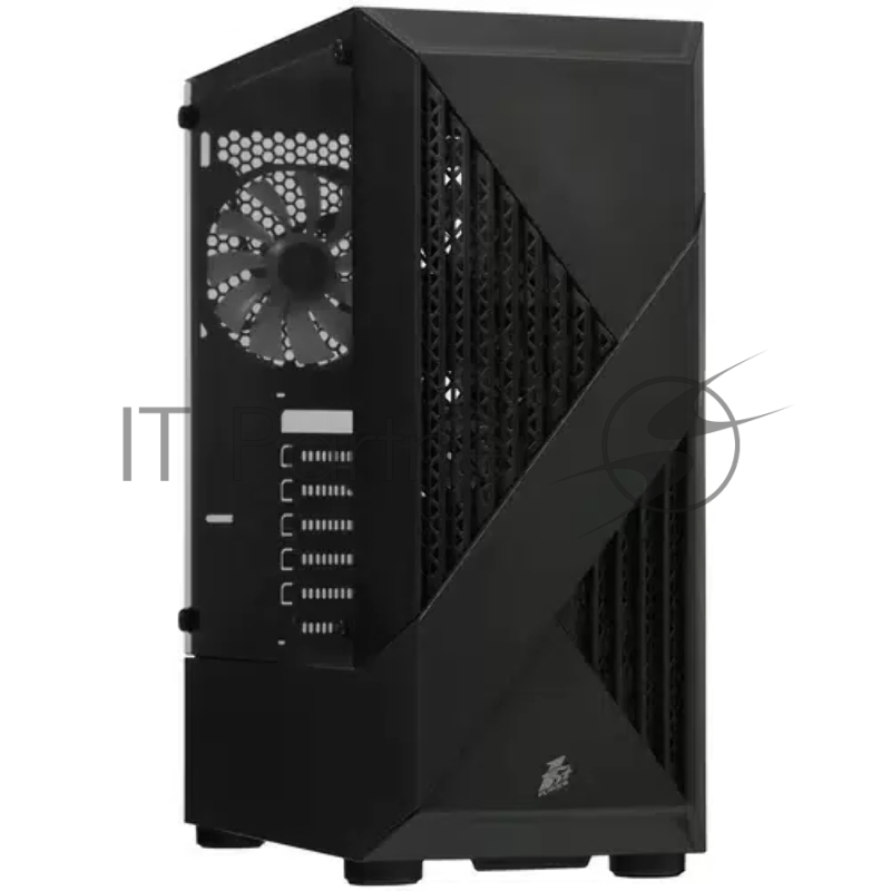 Корпус 1STPLAYER FIREROSE F3-A Black / ATX, TG / 4x120mm LED fans inc. / F3-A-BK-4F1