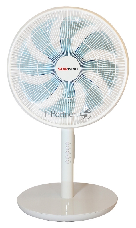 Вентилятор настольный/напольный Starwind SAF1231 50Вт скоростей:4 белый