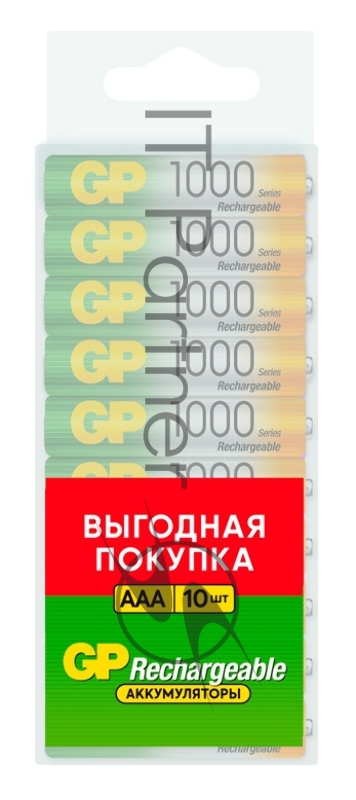 Аккумулятор GP 100AAAHC AAA NiMH 1000mAh (10шт)