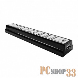 Контроллер CBR CH-310, USB-концентратор активный, 10 портов, USB 2.0/220В black