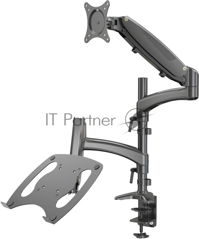 Кронштейн для монитора/ноутбука Cactus CS-VM-LH08-BK черный 13-27 макс.8кг настольный поворот и наклон