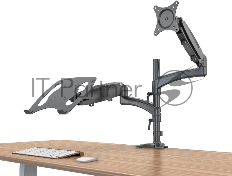 Кронштейн для монитора/ноутбука Cactus CS-VM-LH08-BK черный 13-27 макс.8кг настольный поворот и наклон